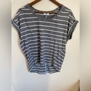 Old Navy gray and white striped T-shirt size S